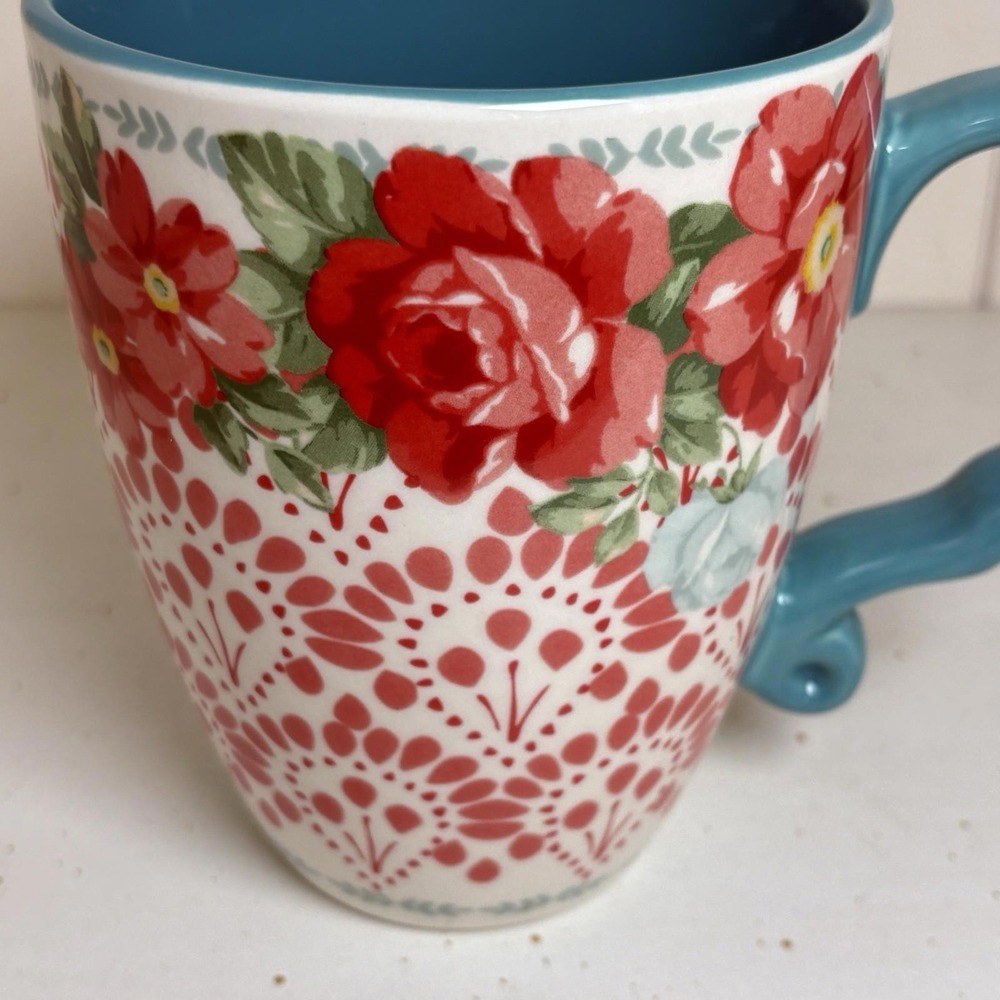 The Pioneer Women Vintage Floral 26 Oz Mug Stoneware Latte Cup‎ - Picture 5 of 12